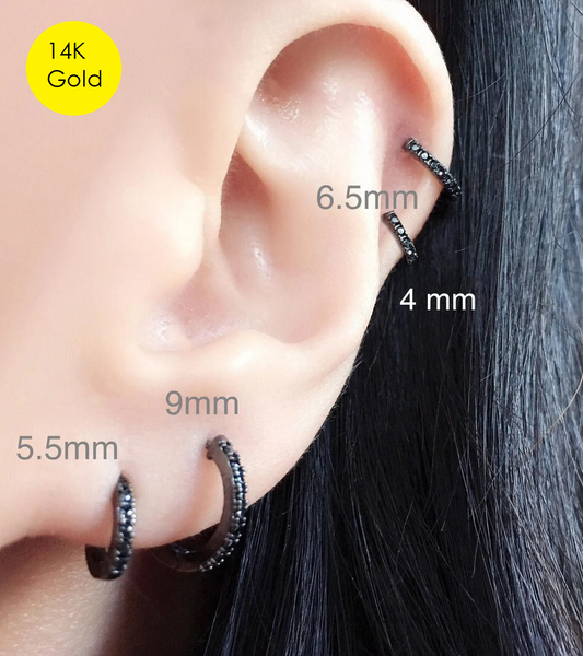 1Pc Small Hoop Earrings , Gold CZ Hoop Earrings,Huggie Hoop