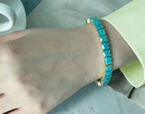 crush ice turquoise cz tennis bracelet