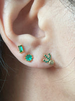 cactus emerald cz screw ball back ear piercing