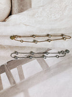 simple diamond chain bracelet cz station bezel bracelet