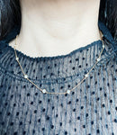 cz diamond station necklace cz bezel chain necklace