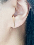 suspender gold earrings