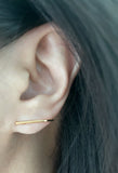suspender gold earrings