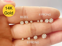 14k solid gold piercings bezel 2mm 3mm 4mm dainty helix rook daith tragus conch cartilage  piercing