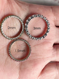 14k birthstone pave band 1.5mm 2mm 3mm cz eternity ring