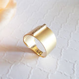 pave diamond bar solid gold wide statement ring